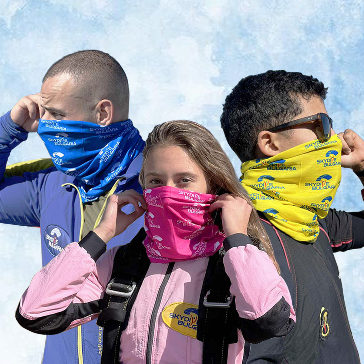 Бандана шал Skydive Bulgaria Yellow - Image 3